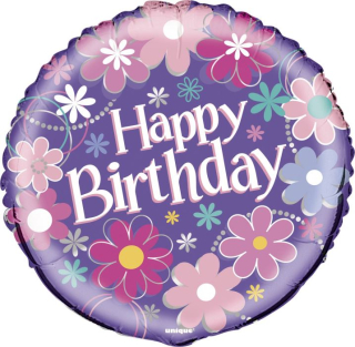 Balónek fóliový Happy Birthday