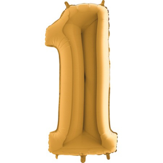 Foliový balon číslo 1 Zlaté 86cm