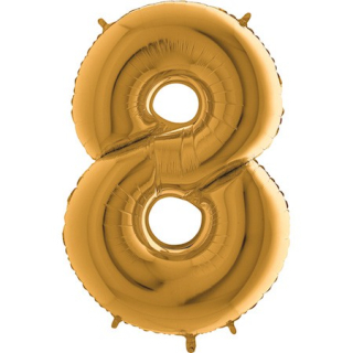 Foliový balon číslo 8 Zlaté