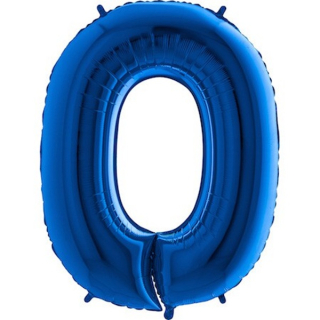 Foliový balon číslo 0 modré