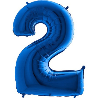Foliový balon číslo 2 modré