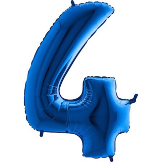 Foliový balon číslo 4 modré