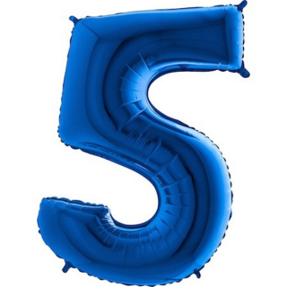 Foliový balon číslo 5 modré