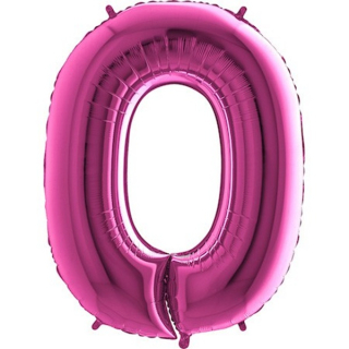 Foliový balon číslo 0 růžová