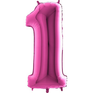 Foliový balon číslo 1 růžová