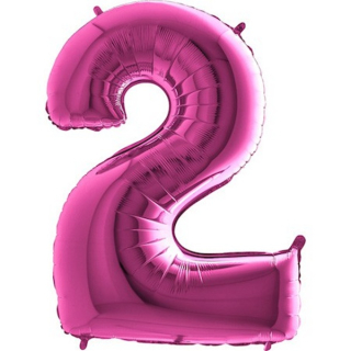 Foliový balon číslo 2 růžová 