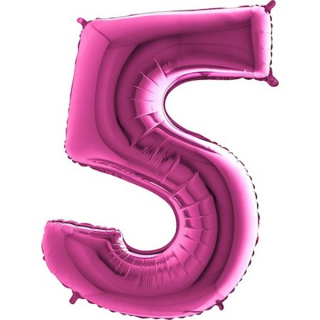 Foliový balon číslo 5 růžová