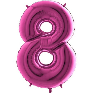 Foliový balon číslo 8 růžová