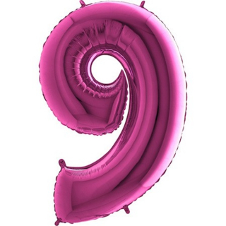 Foliový balon číslo 9 růžová 