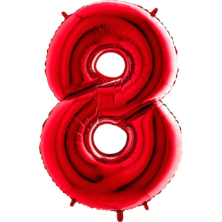 Foliový balon číslo 8 červená