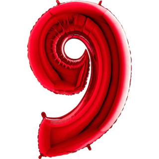 Foliový balon číslo 9 červená