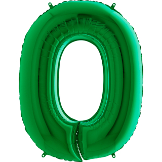 Foliový balon číslo 0 Zelená