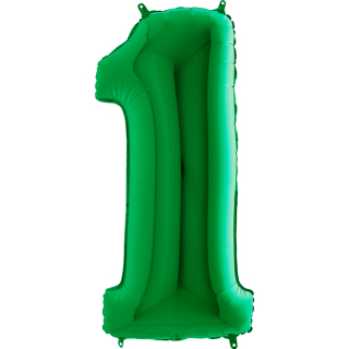 Foliový balon číslo 1 Zelená