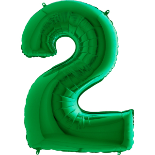 Foliový balon číslo 2 Zelená