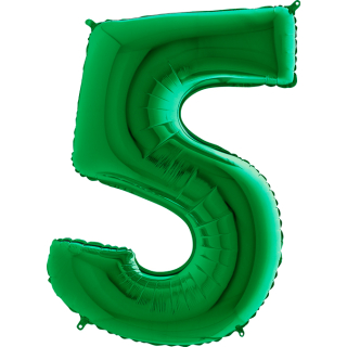 Foliový balon číslo 5 Zelená