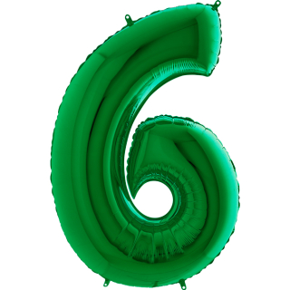 Foliový balon číslo 6 Zelená 