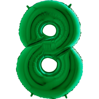 Foliový balon číslo 8 Zelená