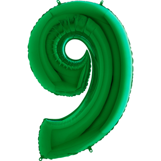 Foliový balon číslo 9 Zelená
