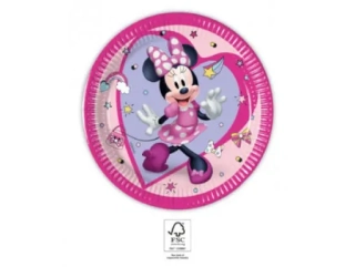 Talířky minnie mouse 8 ks 20 cm