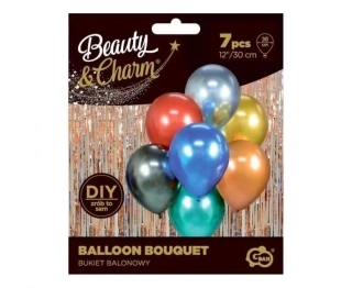 Balonky latex sada chrom 7ks