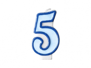Narozeninová svíčka 5 modrá