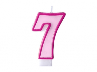 Narozeninová svíčka 7 růžová