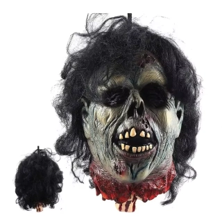 Hlava zombie dekorace závěsná Halloween