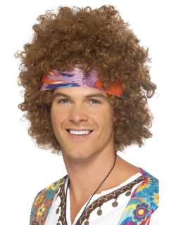 Paruka afro s čelenkou