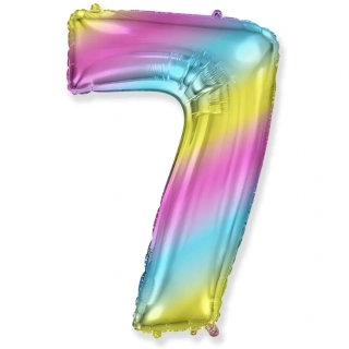 Foliový balónek číslo 7 barevné  