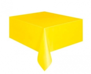 Ubrus žlutý plastový