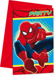 Pozvánky spiderman 5ks mix