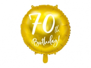 Balónek zlatý 70 HAPPY BIRTHDAY 