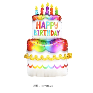 Balónek foliový dort  HAPPY BIRTHDAY