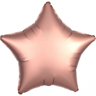 Balónek hvězda růžový Rose gold
