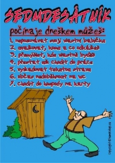 Přání certifikát k 70. Narozeninám