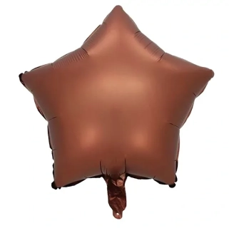Balónek fóliový hvězda mocha hnědá