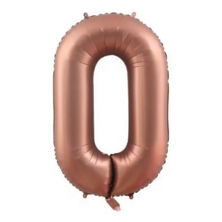 Fóliový balónek číslo 0 Mocha hnědá 