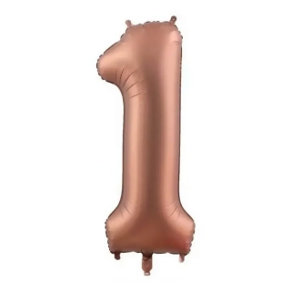 Fóliový balónek číslo 1 Mocha hnědá 