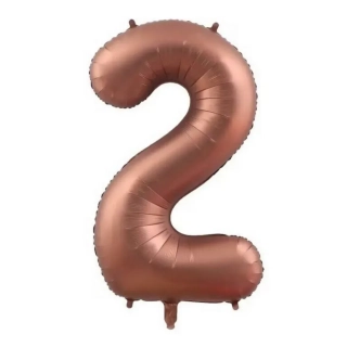 Fóliový balónek číslo 2 Mocha hnědá 