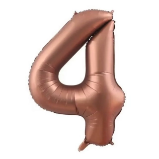 Fóliový balónek číslo 4 Mocha hnědá 