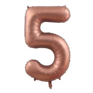 Fóliový balónek číslo 5 Mocha hnědá 