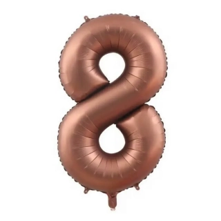 Fóliový balónek číslo 8 Mocha hnědá 