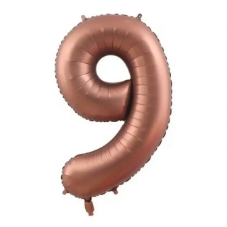 Fóliový balónek číslo 9 Mocha hnědá 