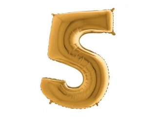 Fóliový balónek číslo 5 zlatá