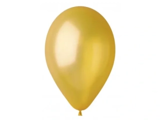 Balónek latexový 26 cm metalický zlatá 