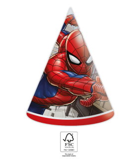 Kloboučky papírové spiderman 6 ks 
