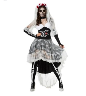 Nevěsta halloween kostra vel. S  Půjčovna