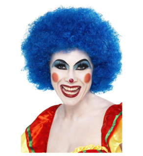 Paruka afro modrá klaun