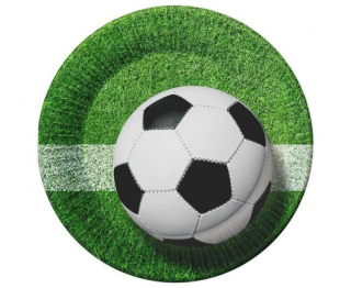 Talířky fotbal 18 cm 6 ks