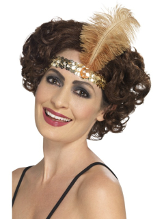 Čelenka flitrová zlatá